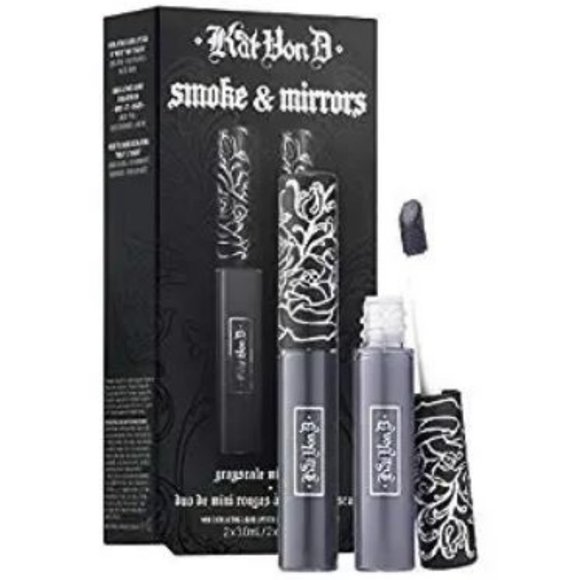 Kat Von D Other - NEW Kat Von D Smoke & Mirrors Grayscale Mini Lip Everlasting Liquid Lip Duo NIB